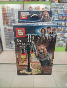 Set de bloques armables Harry Potter con mago en escena urbana