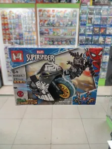 Set de bloques armables Spider-Man con Venom y motocicleta