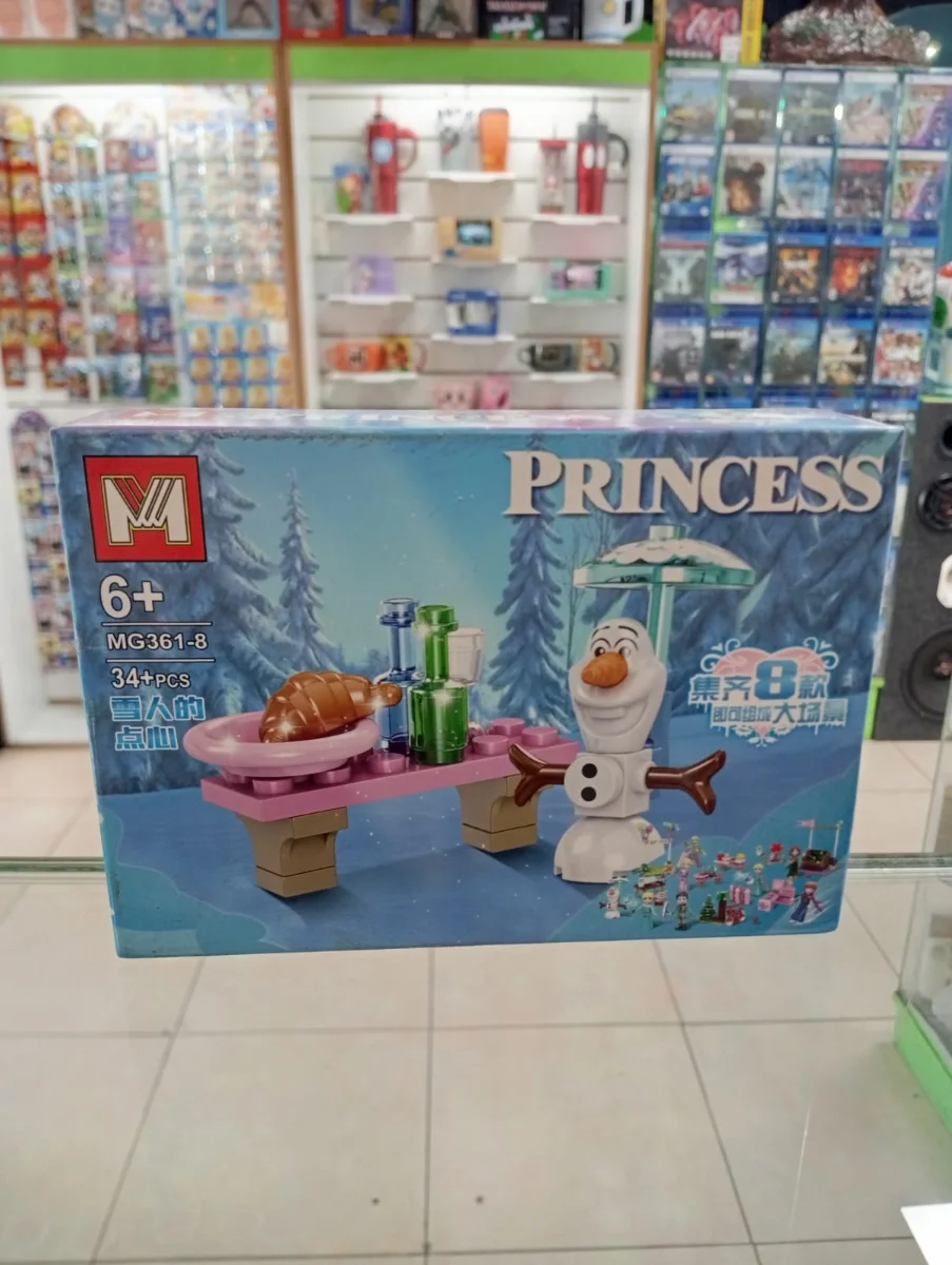 Set de bloques armables Princess con Olaf y mesa