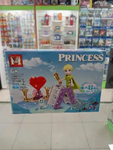 Set de bloques armables Princess con princesa, escalera y flores