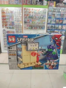 Set de bloques armables Spider-Man con villano y laboratorio